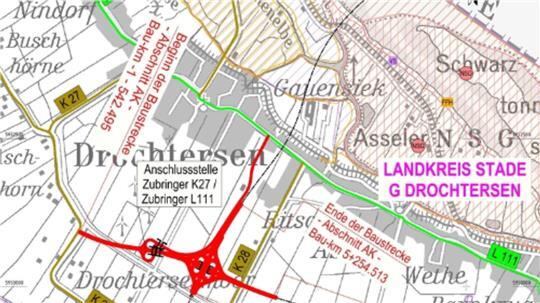 So sehen die Planungen für das Kehdinger Kreuz aus. Nur wenn die Planungen dafür rechtskräftig sind, darf der Elbtunnel für die A20 gebaut werden.