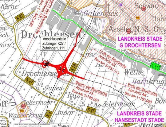 So sehen die Planungen für das Kehdinger Kreuz aus. Nur wenn die Planungen dafür rechtskräftig sind, darf der Elbtunnel für die A20 gebaut werden.