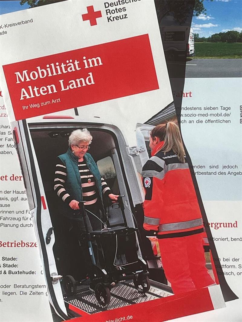 So sieht der Flyer für das Sozio-Med-Mobil aus.