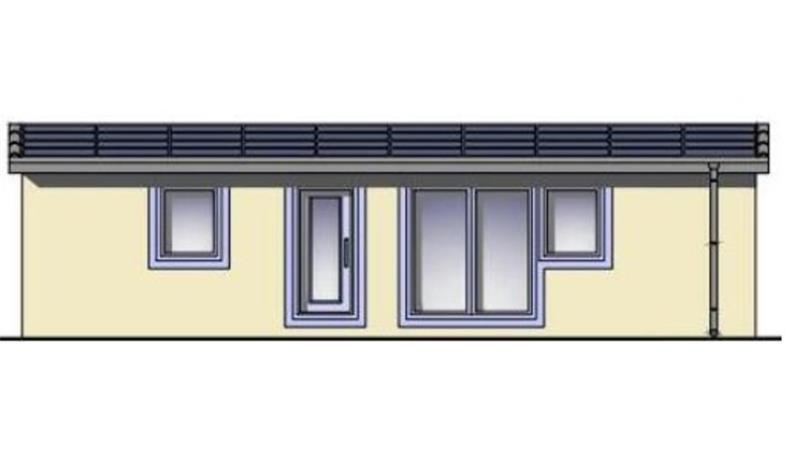 Tiny-Haus-Siedlung in Gräpel: Genossenschaft soll Bewohner verbinden So sieht die Front der Kleinstwohnhäuser in Gräpel aus. Vom Modell „Sofia“ sollen sechzehn Häuschen gebaut werden.