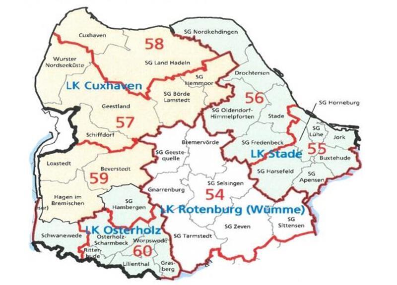 So sind die Wahlkreise in der Region bisher aufgeteilt.
