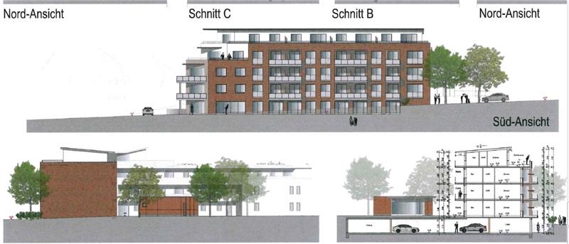 So soll das Gebäude auf der heutigen Baulücke an der Buxtehuder Straße in Harsefeld aussehen. Grafik: Ahrens