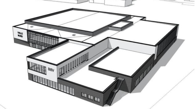 So sollten Halle Nord und BSV-Sportvereinszentrum gemeinsam der zentrale Anlaufpunkt für den Sport in Buxtehude werden. Den Platz des vorderen Gebäudes könnte jetzt das Athleticum einnehmen.