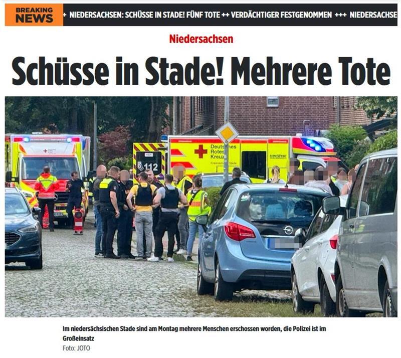 Stade steht nach tödlichen Schüssen international in den Schlagzeilen So titelte die Bild zwischenzeitlich.