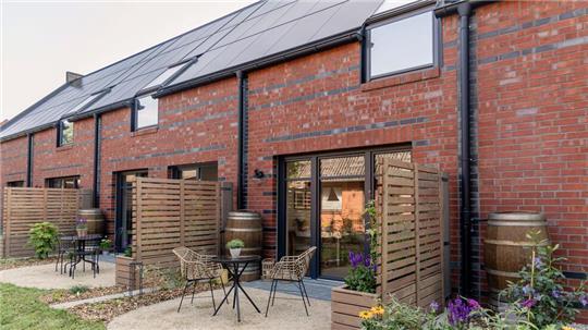 So wie das Musterhaus in Hollenstedt werden auch die Power Townhouses in Hammah und Oldendorf gebaut.