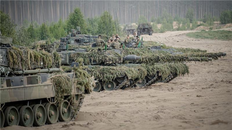 Soldaten der Bundeswehr bei einer Übung in Litauen im Jahr 2024. (Archivbild)
