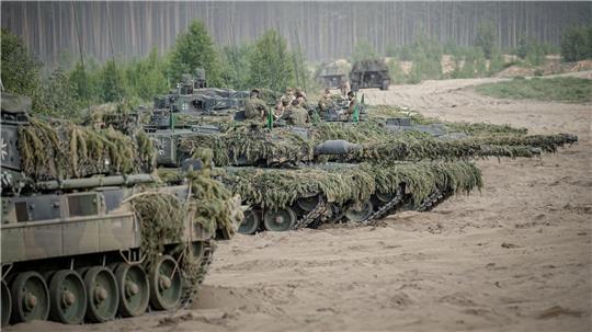 Soldaten der Bundeswehr bei einer Übung in Litauen im Jahr 2024. (Archivbild)