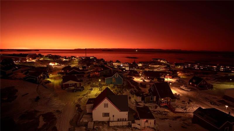 Sonnenuntergang in Grönland