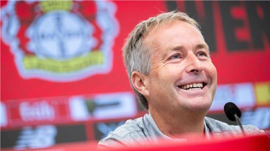 Souveräner Auftritt: Kasper Hjulmand bei seiner ersten Pressekonferenz als Leverkusen-Trainer.