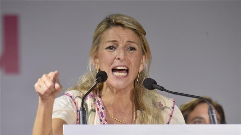 Diversität in Firmen: Auch Spanien kritisiert US-Forderung Spaniens Arbeitsministerin Díaz ist Chefin des Bündnisses Sumar, des Juniorpartners der spanischen Koalition. (Archivfoto)