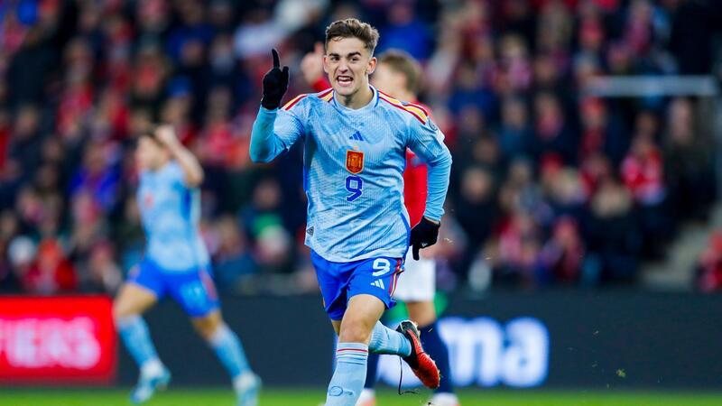 Spaniens Gavi erzielte beim Sieg in Norwegen das einzige Tor der Partie.