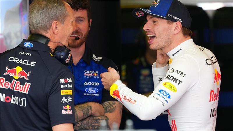 Spaß im Team: Max Verstappen hat Red Bull viel zu verdanken. (Archivbild)
