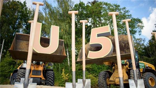 Spatenstich zum Bau der neuen U-Bahnlinie U5.