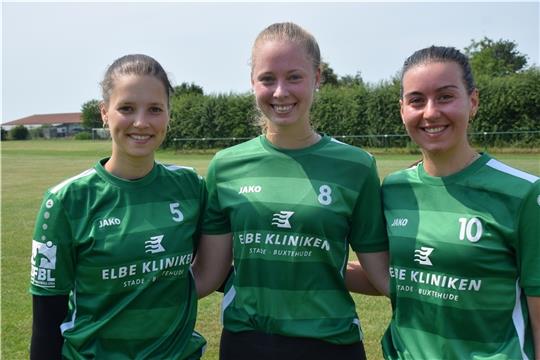 Spielen für den TSV Essel und die deutsche Nationalmannschaft: Mara Zastrow, Mieke Heuckeroth und Melissa Leopold (von links). Foto: Bartsch
