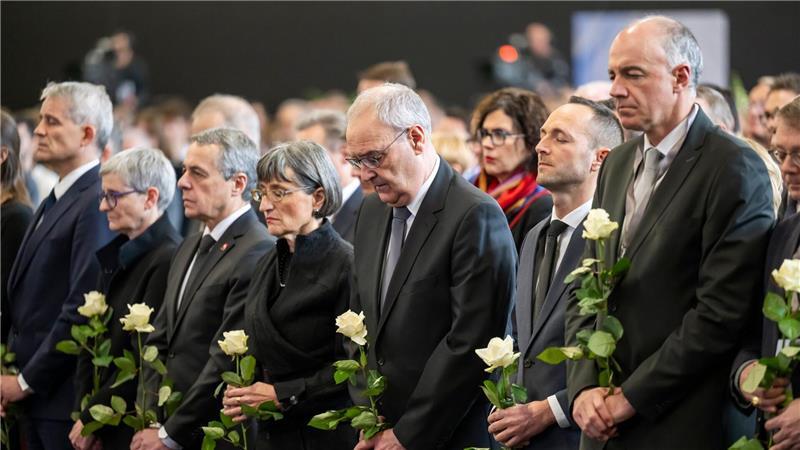 Spitzenpolitiker der Schweiz gedachten der Opfer von Crans-Montana.