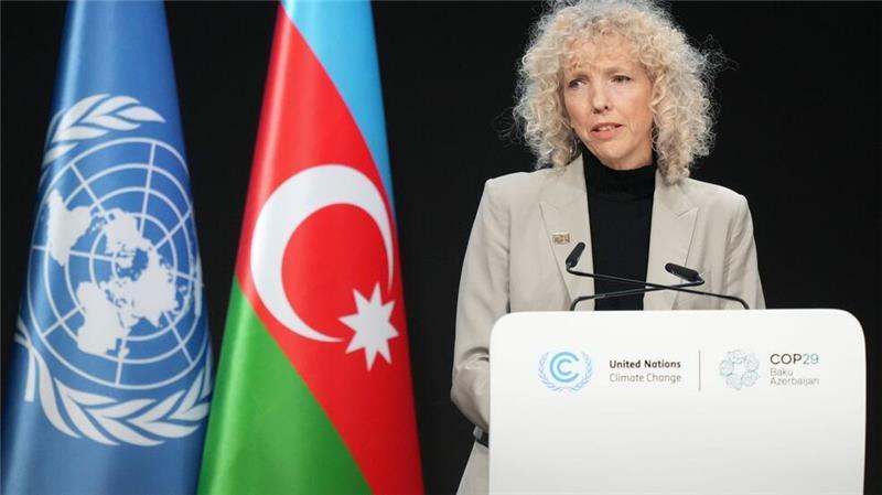 Kampf ums Geld - Der UN-Klimagipfel steht auf der Kippe Sprach als Vertreterin der kranken Außenministerin: Staatssekretärin Morgan.