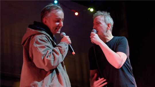 Standen zusammen in Köln auf der Bühne: Jan Böhmermann (l) und Olli Schulz.