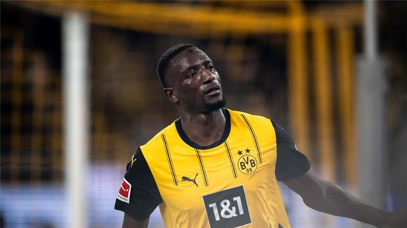 „Heute hat’s geknallt“: Guirassy-Show erlöst BVB Star des Abends: Serhou Guirassy.