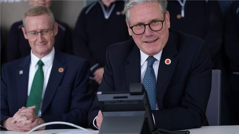 Starmer schwärmte bei der Pressekonferenz zum Handelspakt von einem „fantastischen, historischen Tag“.