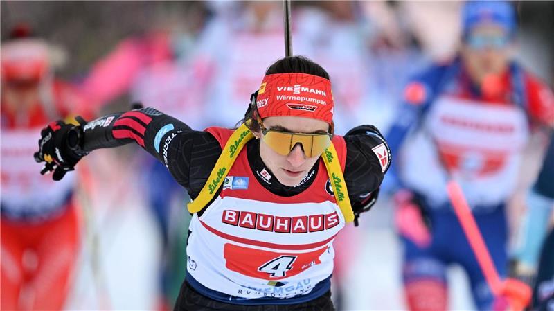 Startläuferin Vanessa Voigt lag zwischenzeitlich in Führung. 
