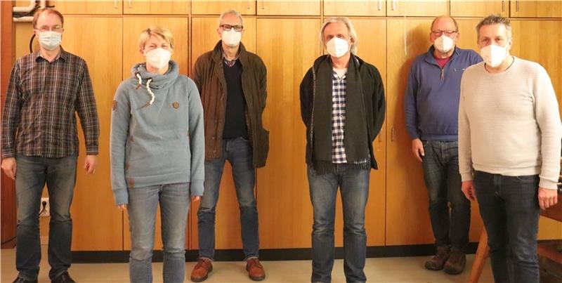 Stefan Schimkatis, Ina Rinck, Hans Indlekofer, Hergen H. Riedel, Jürgen Michaelis und Timo Gerke (von links). Foto: SPD