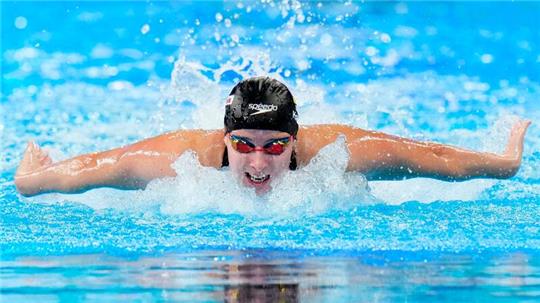 Steht über 100 Meter Schmetterling im Finale der Schwimm-WM in Doha: Angelina Köhler.