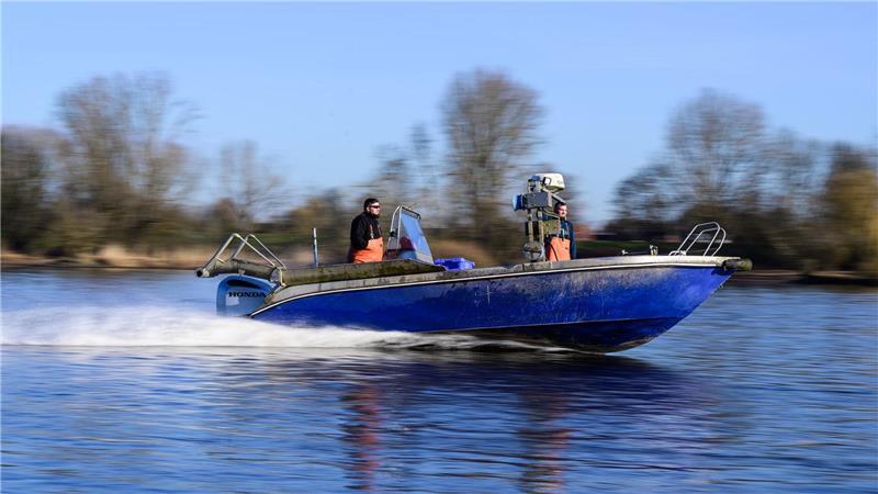 Stintfang in der Elbe.