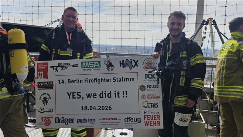 Stolz: Lars Mayer (links) und Lukas Zädow.