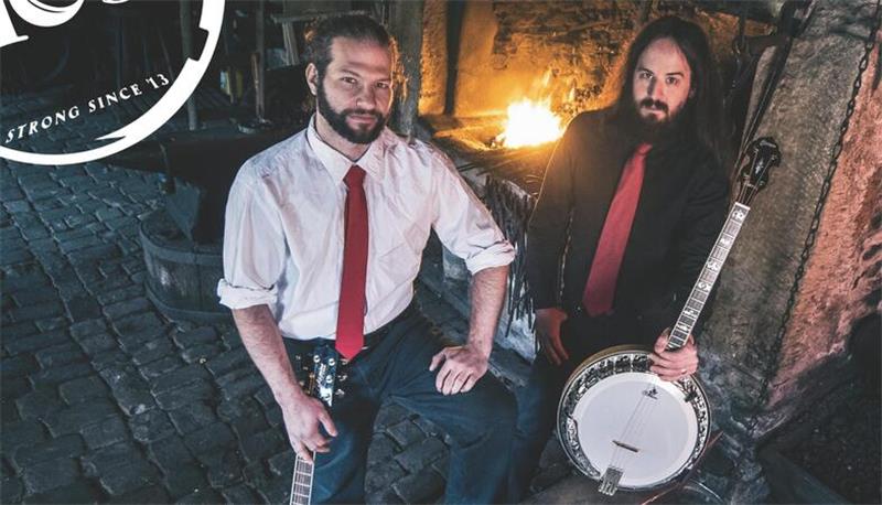 Irish Folk mit Stout im Danz- un Klönhus in Engelschoff Stout-Plakat mit Mario Kuzyna und Simon Scherer.