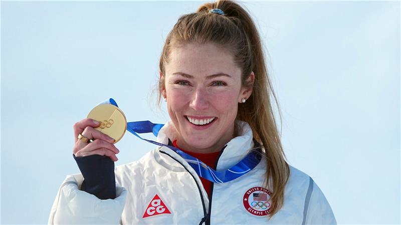 Strahlende Siegerin: Mikaela Shiffrin holte ihr drittes Olympia-Gold.