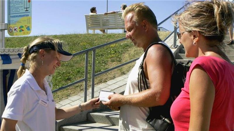 Strandkassierer kommen insbesondere in den Sommermonaten in Cuxhaven zum Einsatz.