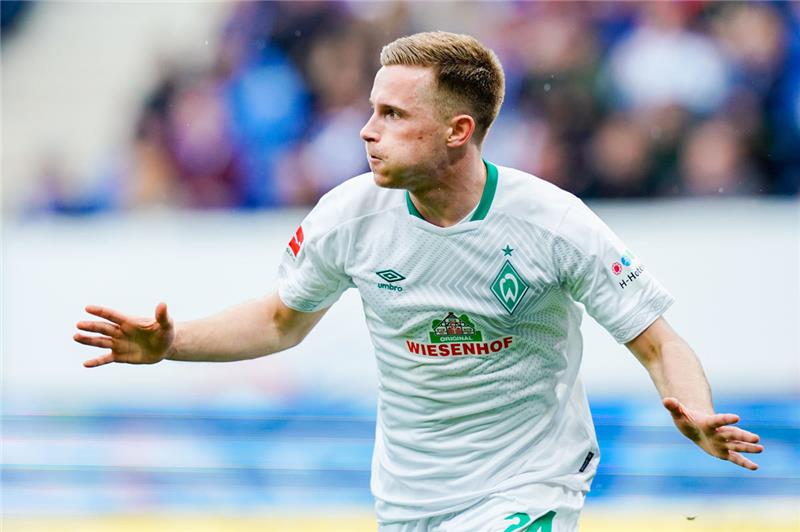 Stürmer Johannes Eggestein verlässt Werder Bremen. Foto: Anspach/dpa