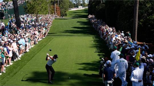 Superstar Tiger Woods bei einer Trainingsrunde im Augusta National Golf Club.