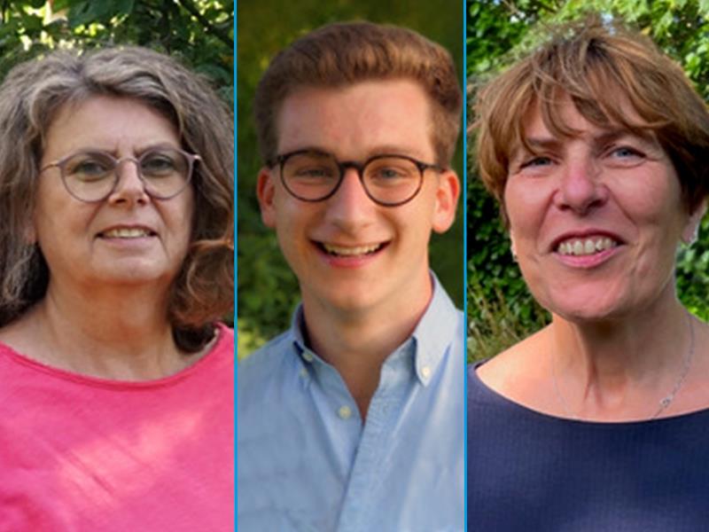 Buxtehuder Grüne hoffen auf eigenen Bürgermeister Susanne Nübel, Nummer eins im Wahlbereich Umland, Philipp Bravos , Nummer zwei im Buxtehuder Norden,Bettina Priebe – Spitzenfrau der Grünen im Buxtehuder Süden.