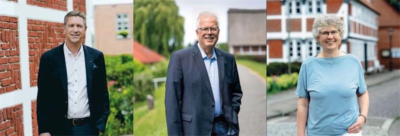 CDU Jork will Gewerbe- und Wohngebiete schaffen und Obstbau stärken Sven Heinsohn, Michael Eble und Silja Köpcke sind die Spitzenkandidaten der CDU Jork bei der Kommunalwahl 2026.