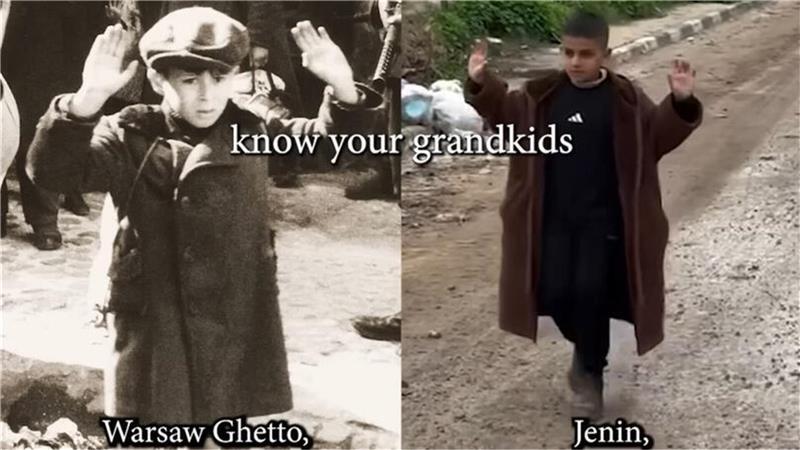 Sind Juden beim Deichbrand nicht sicher? Zentralrat warnt vor Besuch Szene aus dem Macklemore-Video zum Song „Fucked up“: Fotos von Kindern aus dem Warschauer Ghetto (1943) und dem Westjordanland (2025).