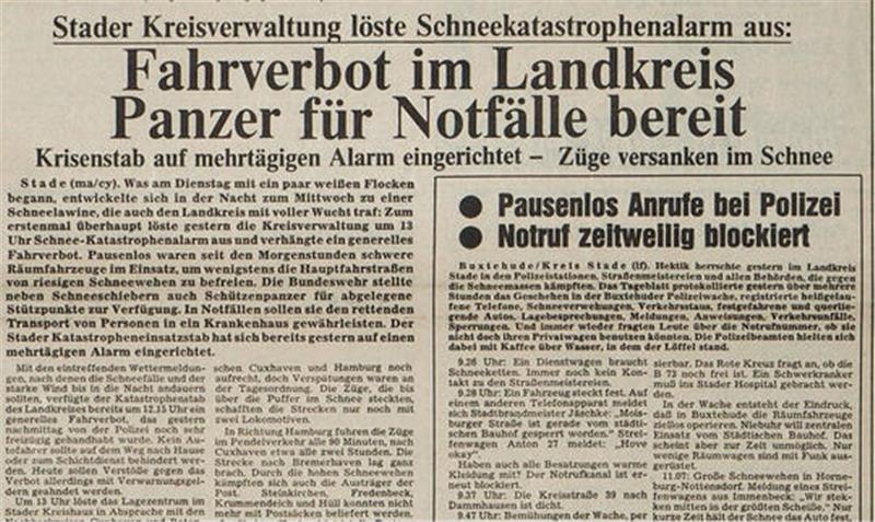 TAGEBLATT-Ausgabe vom 15. Februar 1979.