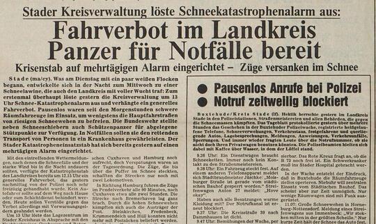 TAGEBLATT-Ausgabe vom 15. Februar 1979.