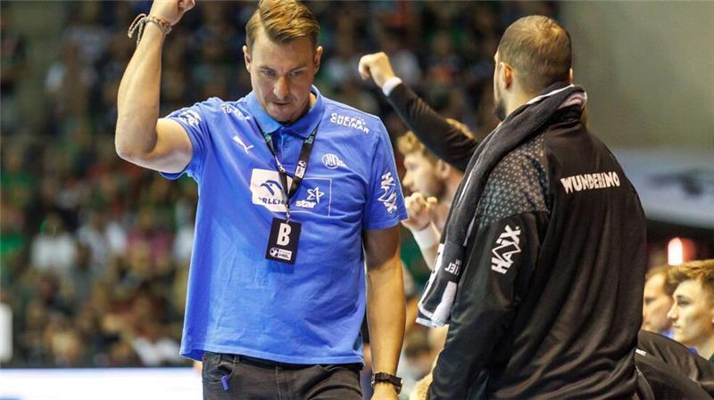 THW-Trainer Filip Jicha hatte allen Grund zum Feiern.