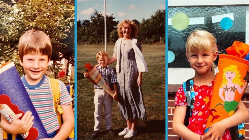 Tag der Einschulung (von links): Landrat Kai Seefried, Sänger Michael Schulte und Schauspielerin Klara Lange.