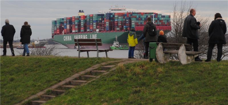 Tagelang lockte die „Indian Ocean“ die Ausflügler auf den Elbdeich .
