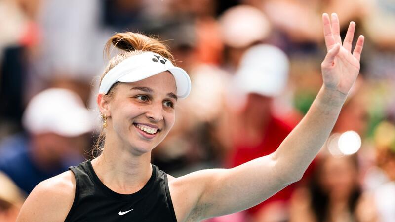 WTA125-Turnier vom 4. bis 10. August Tamara Korpatsch aus Deutschland jubelt.