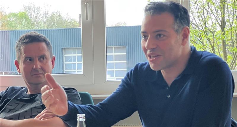 Tamer Yüksel von Airbus (rechts) und Bernd Rohde-Brandenburg von Olin.