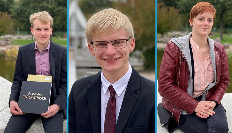 Tammo Tipke, Andreas Alpers und Vanessa Ewert (von links) gehören zu den besten IHK-Azubis im Kreis. Foto: Dammer