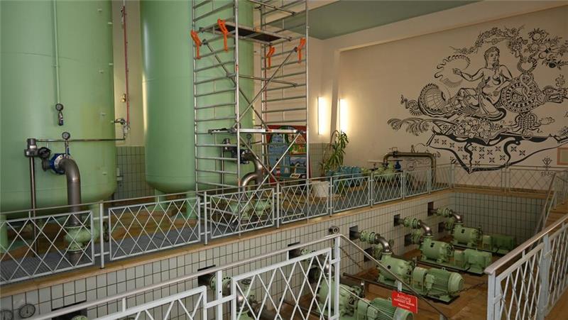 Trinkwasserverband Stader Land baut in Dollern ein neues Wasserwerk Technik und Kunst: Das alte Wasserwerk in Dollern wurde 1959 eingeweiht.
