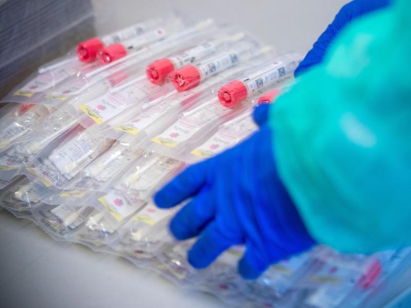 Testsets mit Abstrichstäbchen liegen in einem Testzentrum für Corona-Verdachtsfälle. Foto: Jens Büttner/dpa-Zentralbild/dpa/Symbolbild