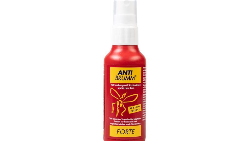 Testsieger: Das Spray „Forte“ von Anti Brumm bekam sowohl beim Mücken- als auch beim Zeckenschutz die Note „sehr gut“.