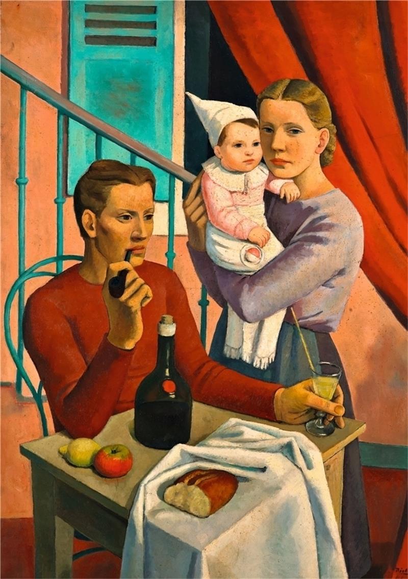 Théodore Strawinskys Idealvorstellung einer Familie: „Die Familie“, 1940. Copyright Fondation Théodore Strawinsky, Genf. Foto Rémy Gindroz
