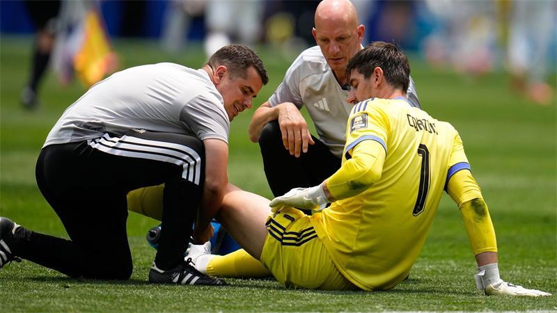 Merino erlöst Spanien bei belgischem Torwart-Drama Thibaut Courtois musste nach 71. Minuten verletzt ausgewechselt werden.