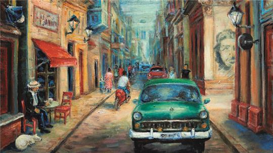 Thomas Kahlau hat das Gemälde „Erinnerung an Cuba“ gemalt.